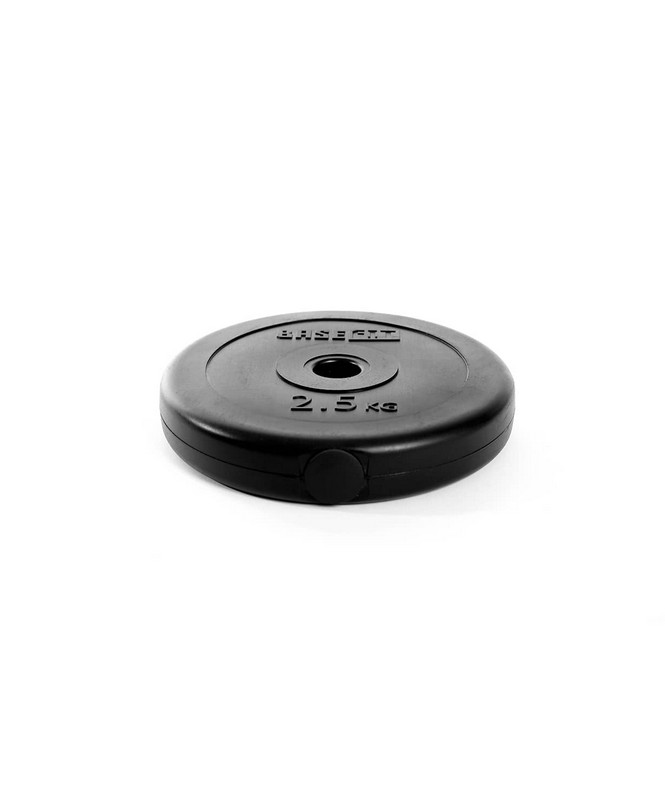 Диск пластиковый 2,5 кг, d26 мм BaseFit BB-203 черный