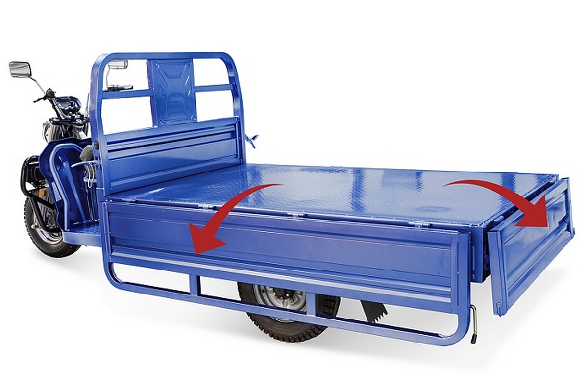 Грузовой электрический трицикл RuTrike Эксперт ПРО 2000 024610-3124 Серый