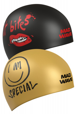 Силиконовая шапочка Mad Wave It bites reversible M0554 30 0 00W Черный