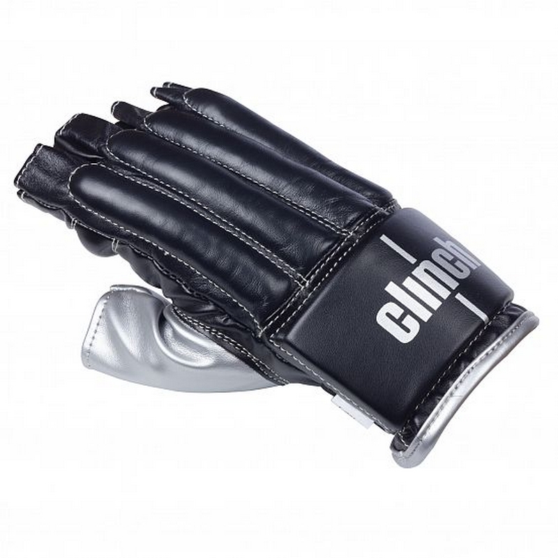 Перчатки снарядные (Шингарты) Clinch Bag Gloves Cut Finger C642 черно-серебристый