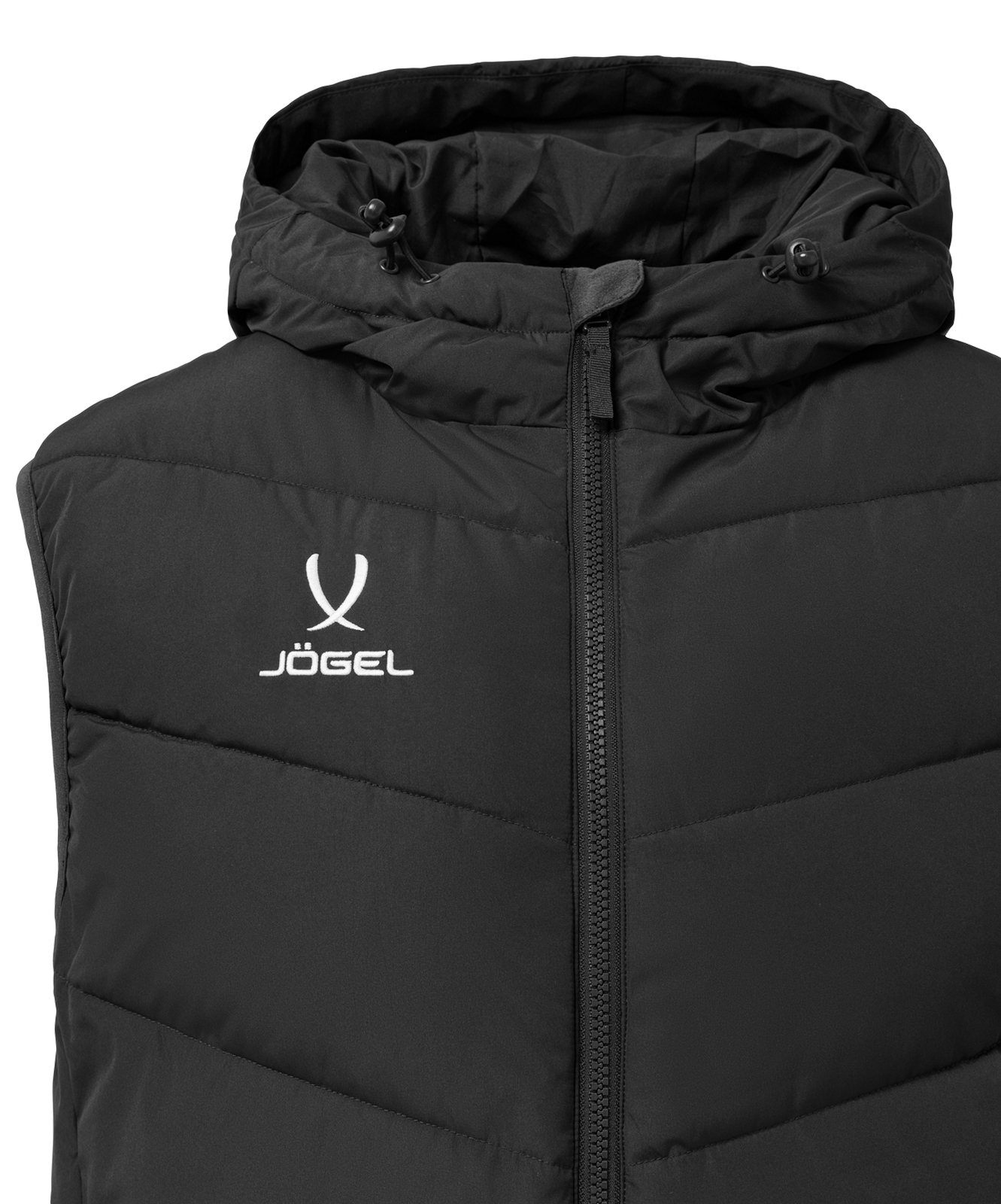 Жилет утепленный c капюшоном Jogel ESSENTIAL PerFormPROOF Padded Hooded Vest, черный