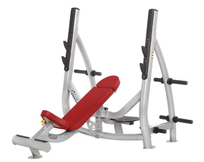 Олимпийская наклонная скамья с держателями дисков Hoist CF-3172 | Premium Fitness
