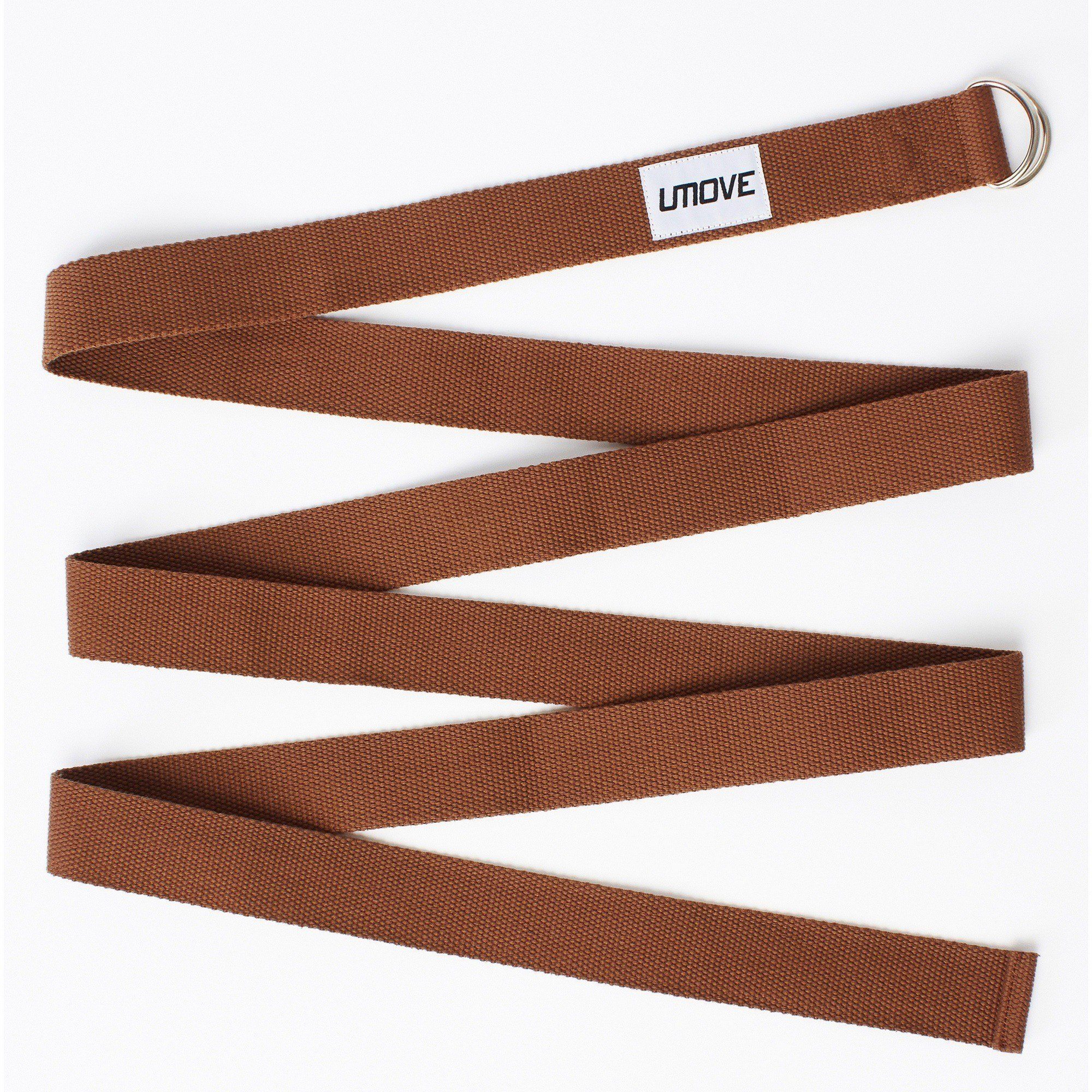 Ремень для йоги 240 см UMOVE Yoga Stretching Strap HG\YS24-CB\00-00-00 кофейный