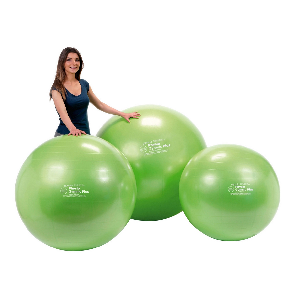 Гимнастический мяч d85 см GYMNIC Physio Gymnic Plus LC\91.85 зеленый