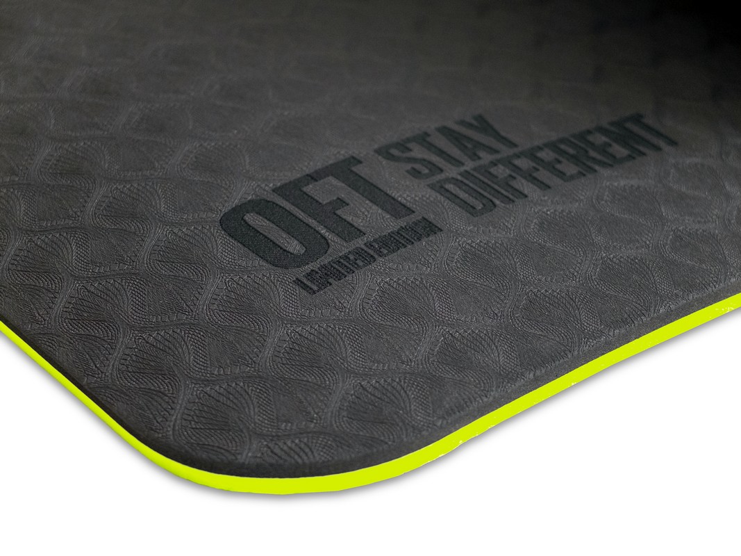 Коврик для йоги Original Fit.Tools FT-YGM10-TPE-BG 10 мм двухслойный TPE черно-зеленый