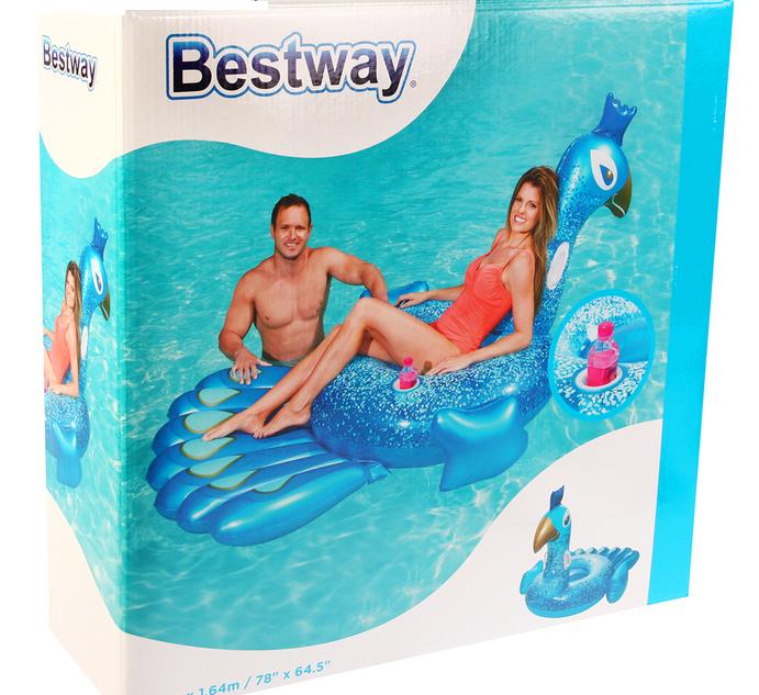 Надувной плотик Павлин, 198х164см, от 12 лет Bestway 41101