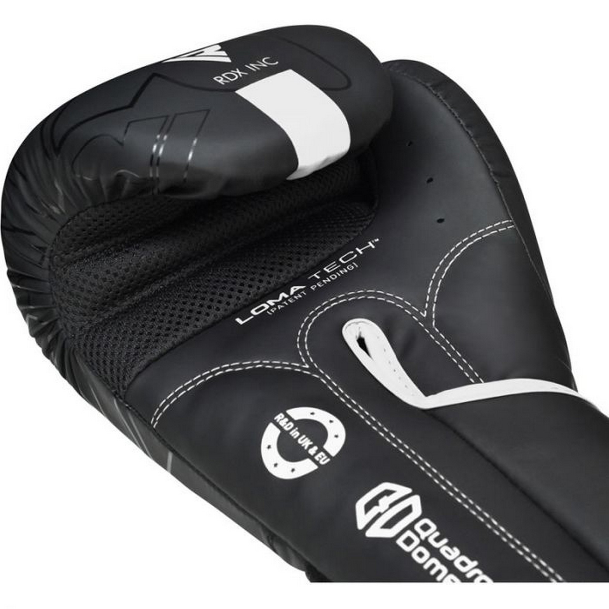 Перчатки тренировочные RDX BGR-F6MW-14OZ черный\белый матовый