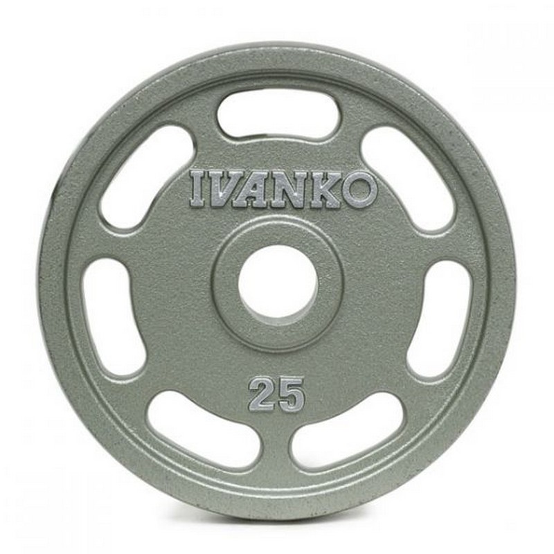 Олимпийский шлифованный E-Z диск 20кг Ivanko OMEZS IV\OMEZS-20KG\GY-00-00