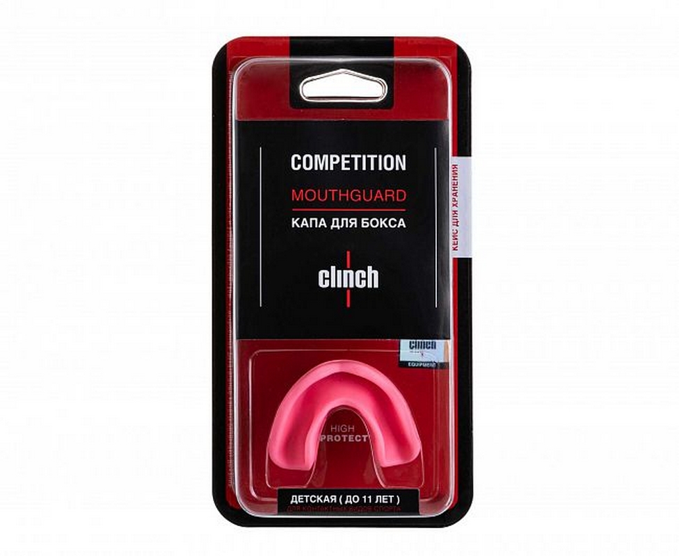 Капа одночелюстная Clinch Competition Single Layer Mouthguard C511 розовый