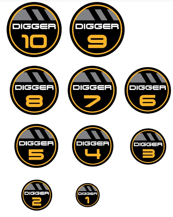 Комплект обрезиненных гантелей 5 пар от 40 до 50кг Hasttings Digger HD51D2A-40-50