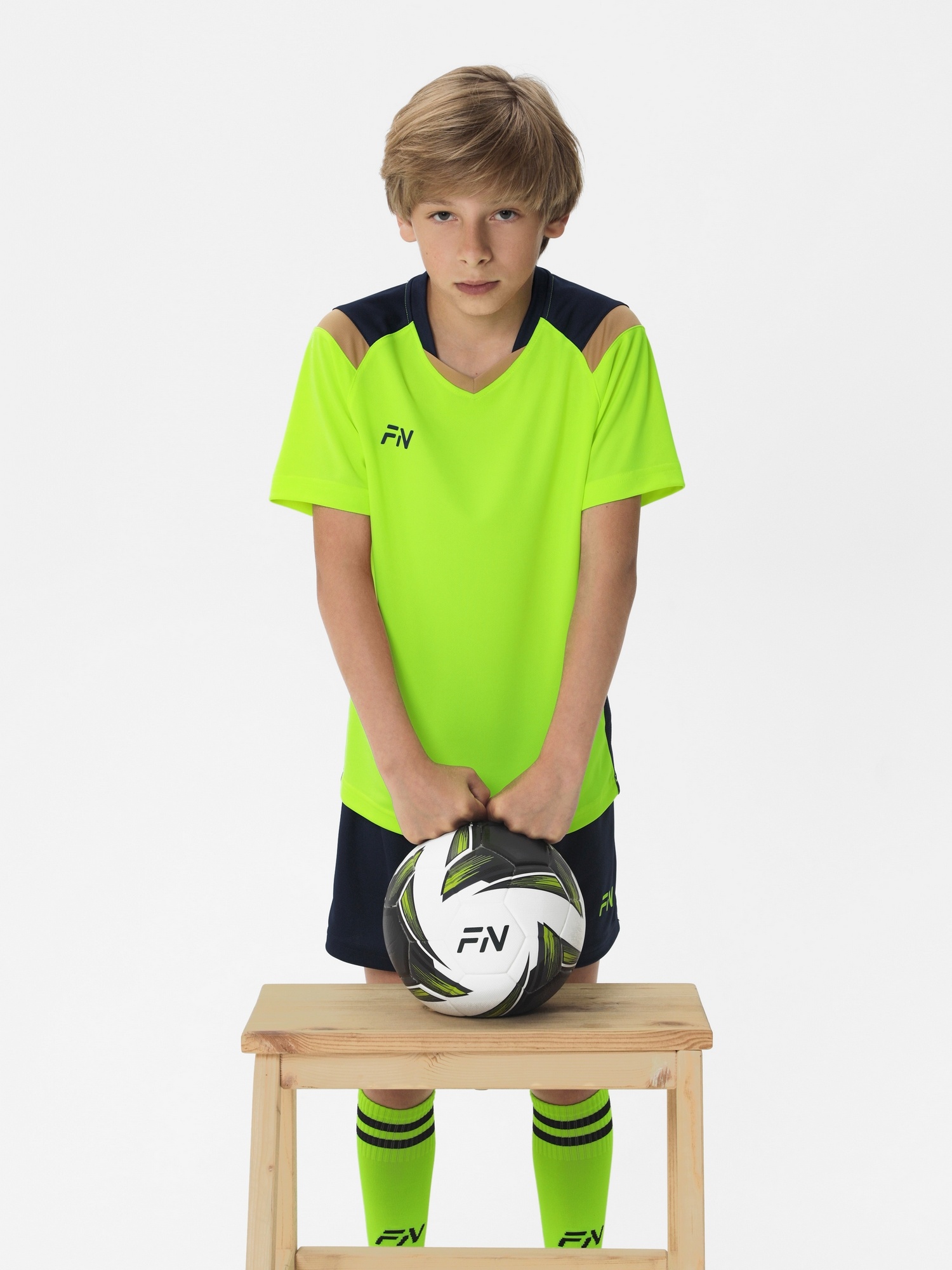 Детская футбольная форма FN Orbital Kid KFN4261019-905 Neon\Dark Blue