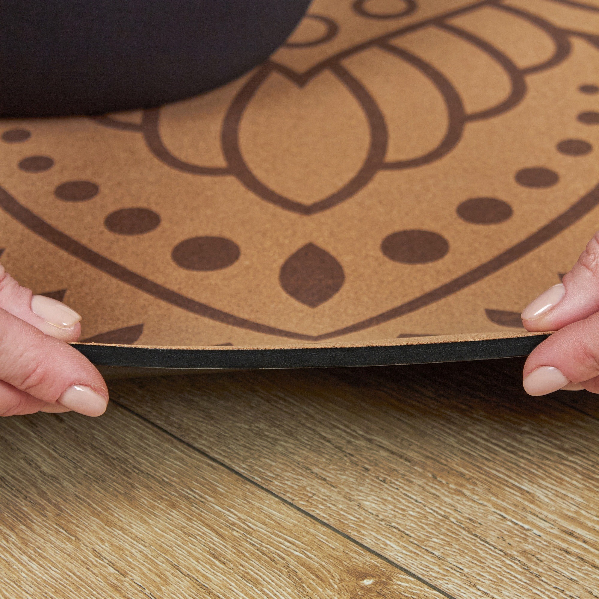 Коврик для йоги из пробки 183х61х0,6 см, TPE Inex Cork Yoga Mat CKMATPE-YY Инь-Янь