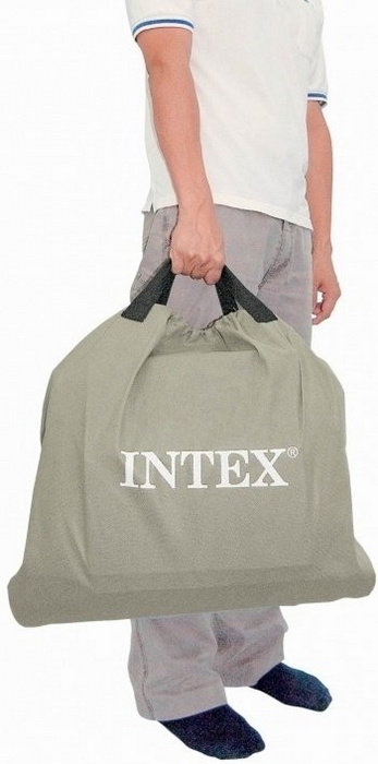 Надувная кровать Intex Prime Comfort Elevated Airbed 152х203х51см, встроенный насос 220V 64446