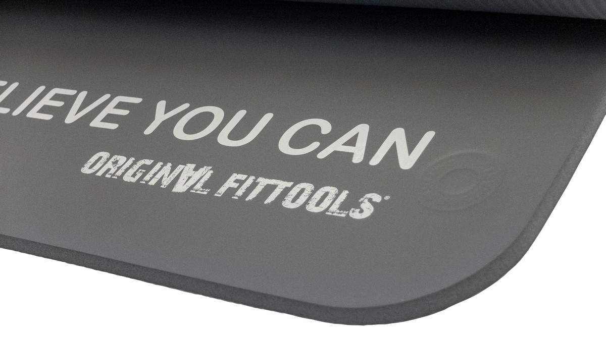 Мат для аэробики Original Fit.Tools NBR 12,5 мм FT-YGR-125NBR-GYP серый с кольцами