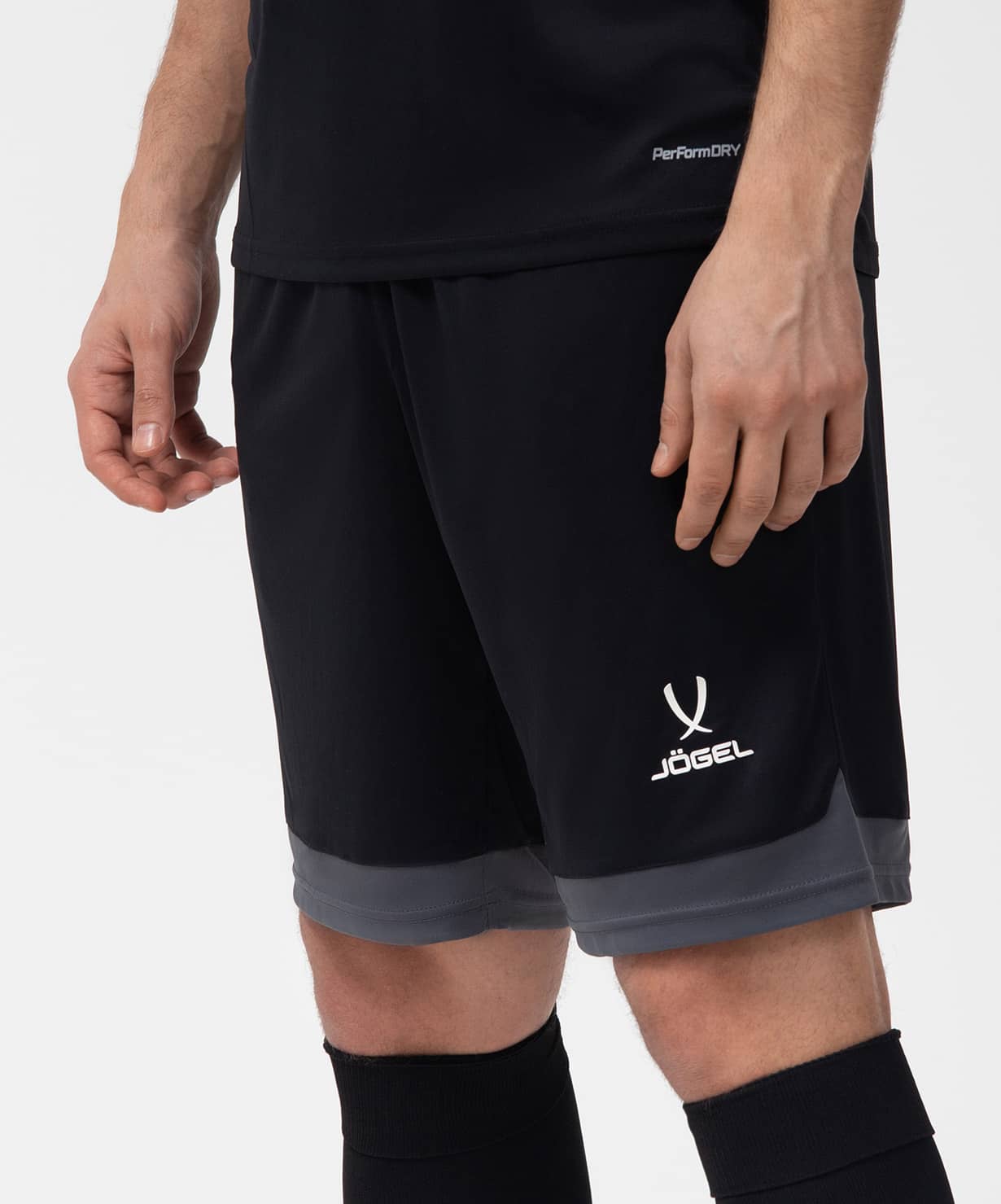 Шорты игровые Jogel DIVISION PerFormDRY Union Shorts, черный/темно-серый/белый