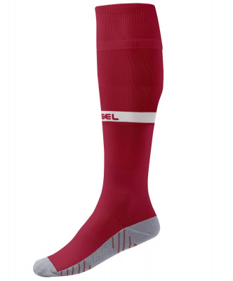 Гетры футбольные Jogel Camp Advanced Socks, гранатовый\белый