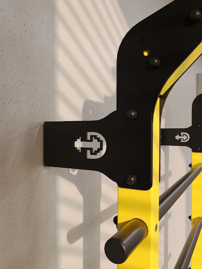 Профессиональная шведская стенка с брусьями и турником Domsen Fitness Ds58 YELLOW