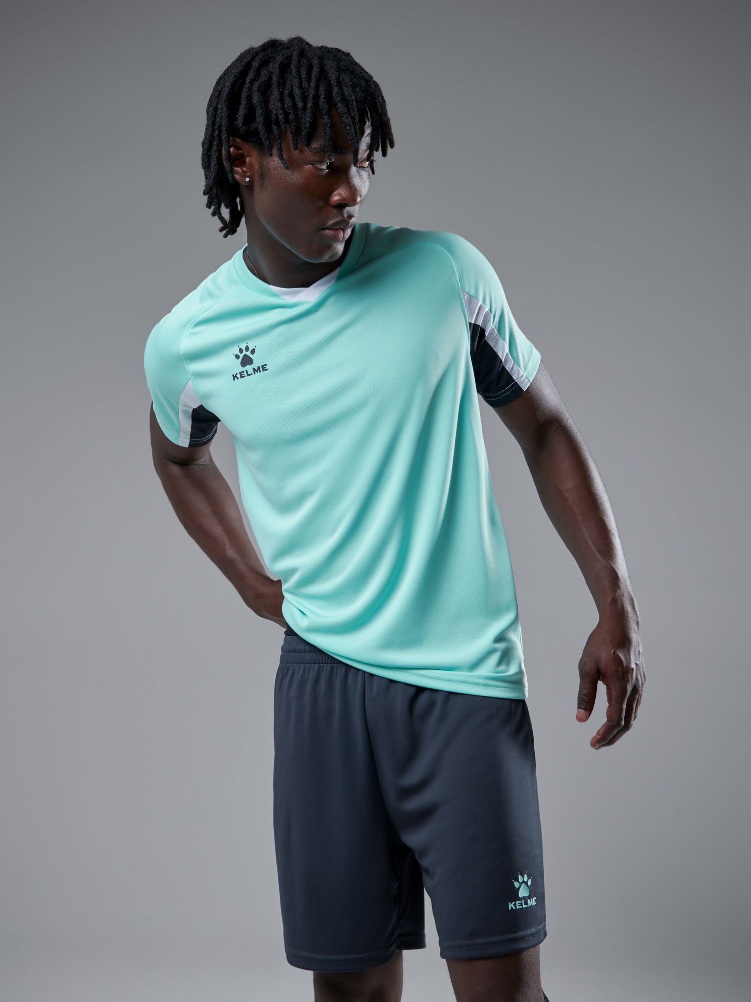 Футбольная форма Kelme Short-Sleeved Football Suit 8251ZB1002-328 Teal\Black
