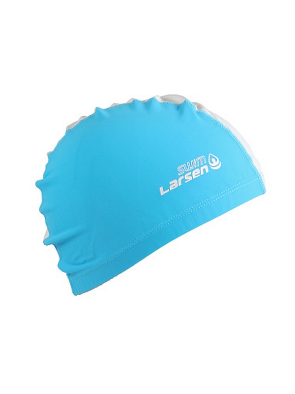 Шапочка для плавания Larsen LCA193 голубой\белый