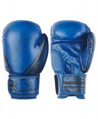 Перчатки боксерские 12 oz Insane ODIN, ПУ, синий