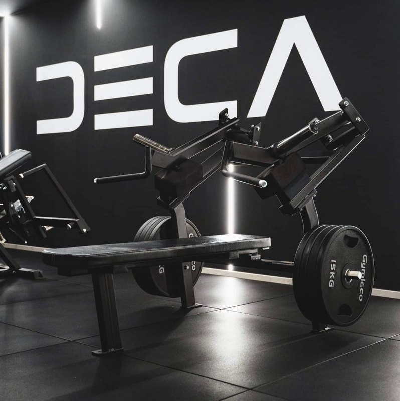 Грудной жим лежа Gymleco 022 со сведением на свободных весах | Premium Fitness