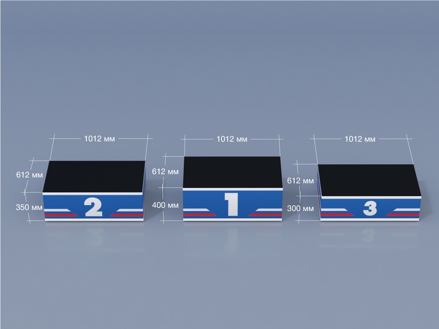 Пьедестал (ПРО) Штабель 1012х612мм (прямоугольный) 4 чел. +1