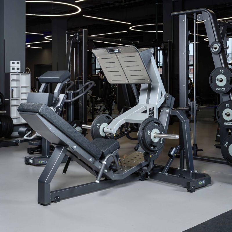 Жим ногами DHZ D950 с серыми рычагами