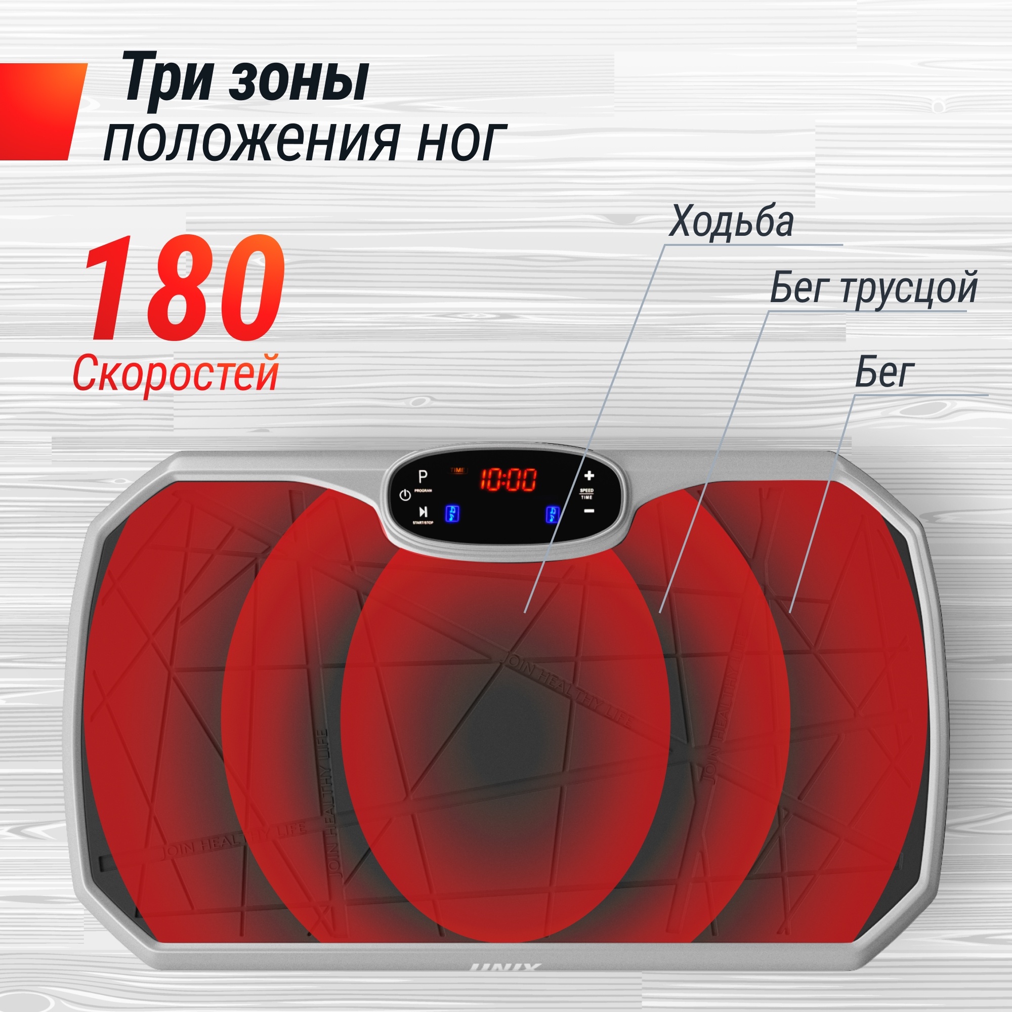 Виброплатформа UnixFit Edge 2D VP2DEGY Grey