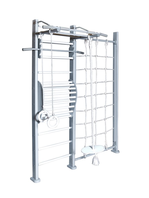 Детский спортивный комплекс Perfetto Sport "Scala in legno con rete 1"grigio PS-127