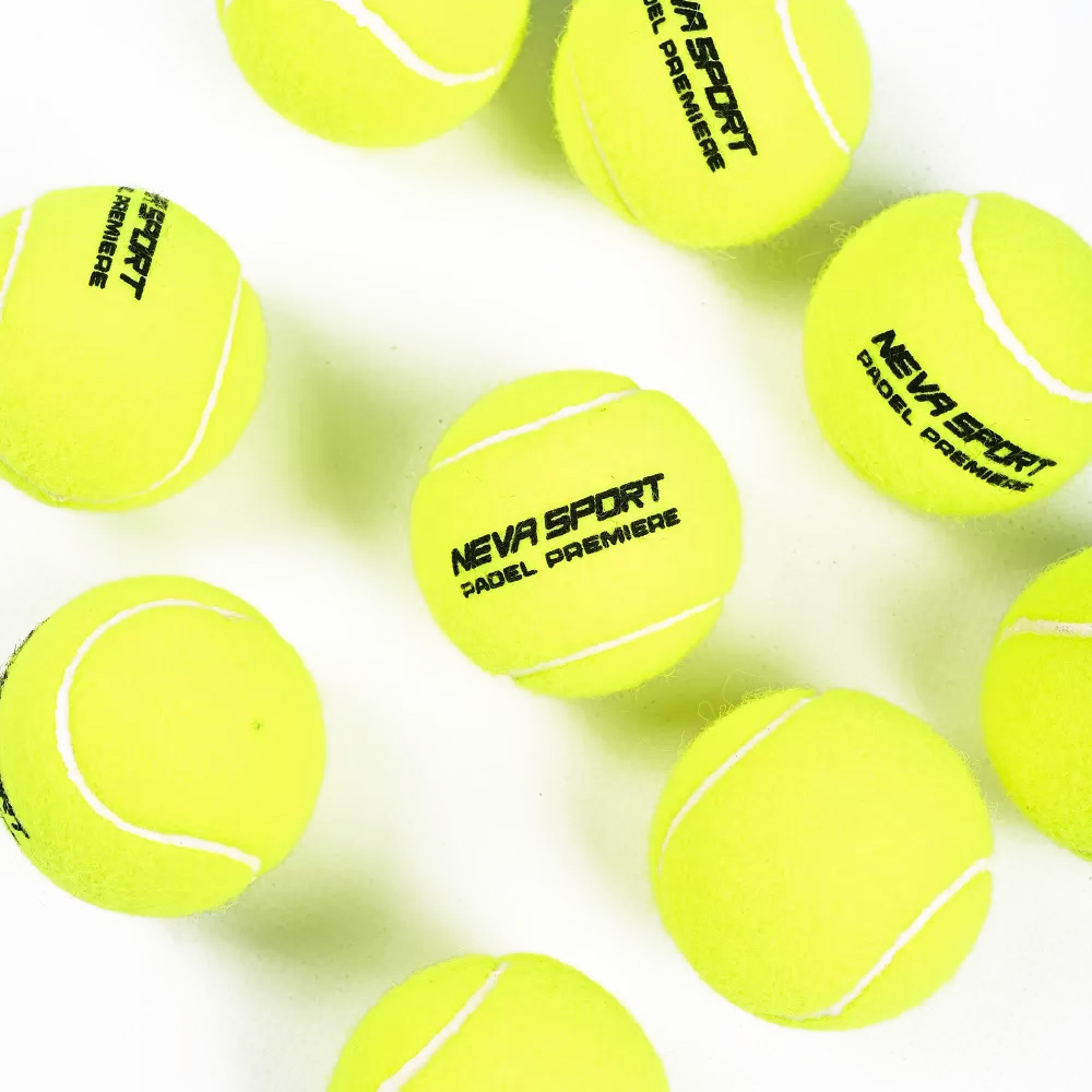 Мяч для падела, уп.3 шт, сукно, нат.резина Neva Sport NS Padel Premier 502101 желтый