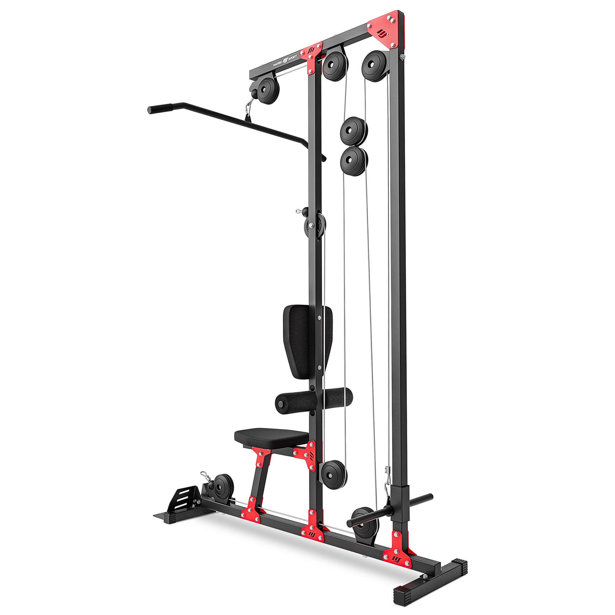 Тяга горизонтальная верхняя на свободном весе Marbo MH-W106 2.0 | Premium Fitness