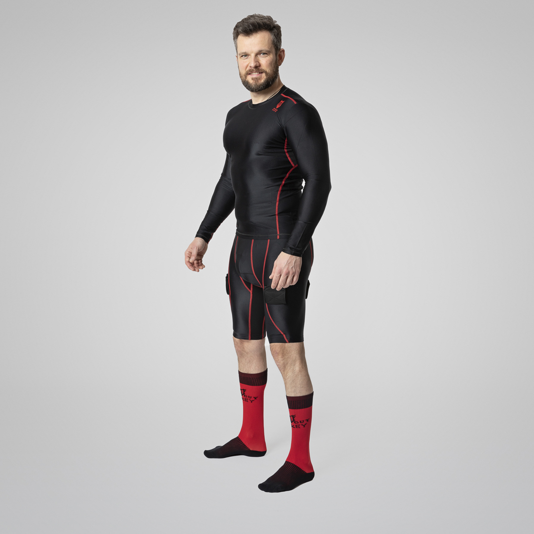 Шорты с защитной пластиковой раковиной Mad Guy Pro Compression JR