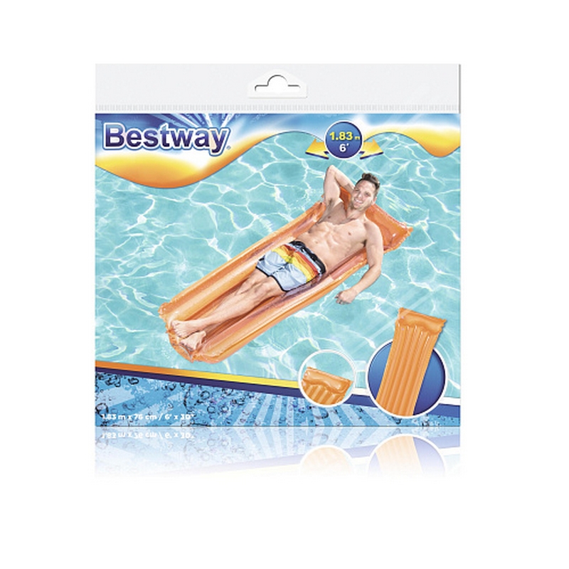 Матрас надувной полупрозрачный 183x76см Bestway 44013