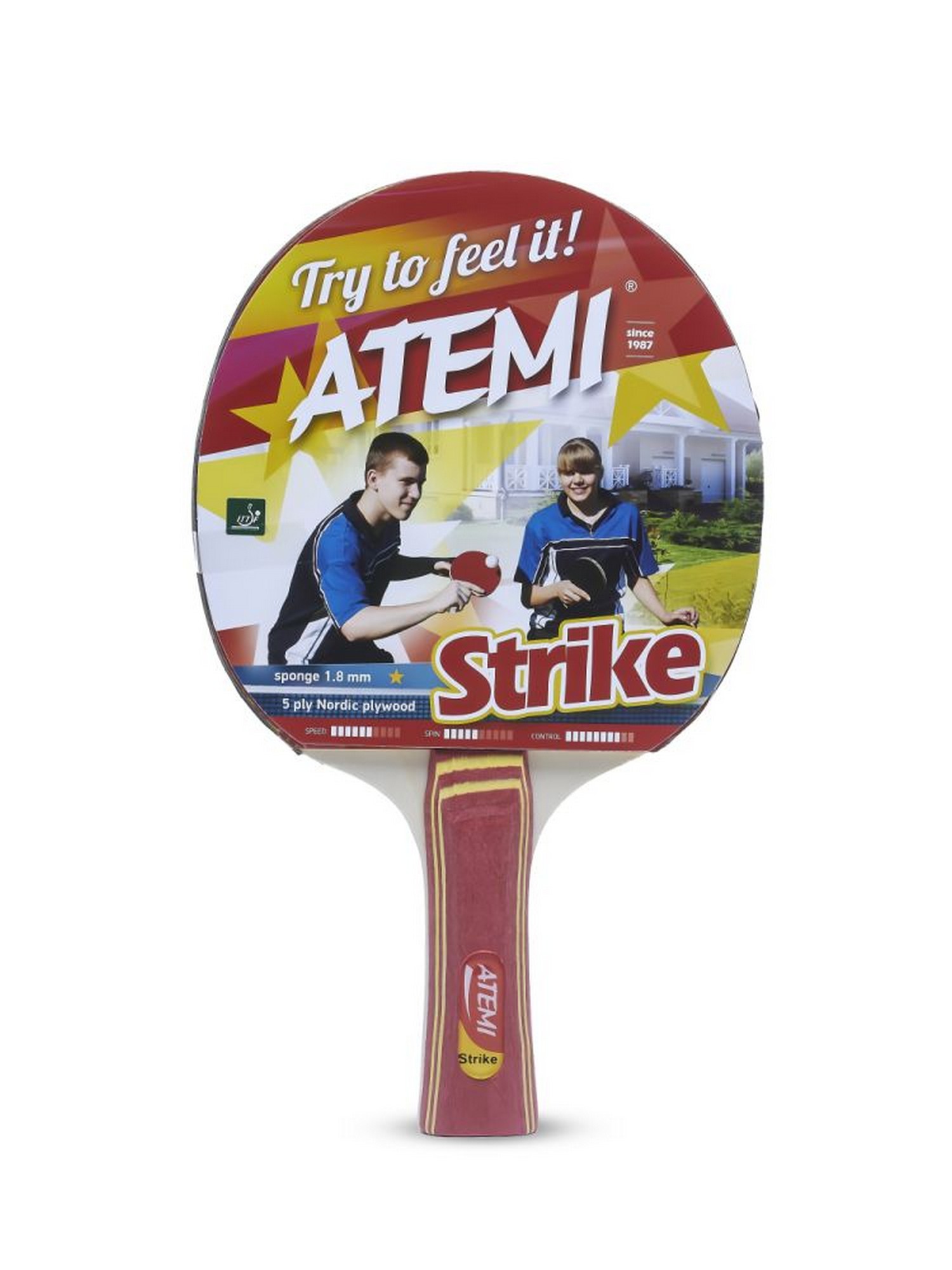 Набор для настольного тенниса Atemi Strike (2ракетки+чехол+3 мяча***)