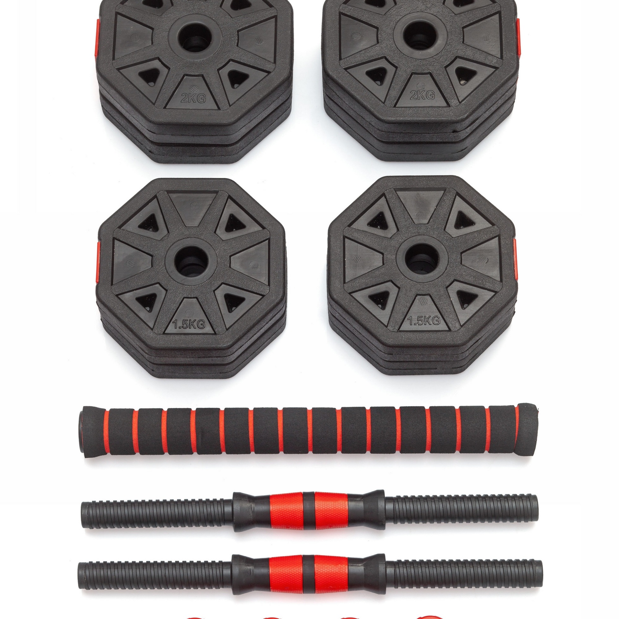Гантели гексагональные разборные с грифом, 15кг (2х7,5) VictoryFit VF-DН150