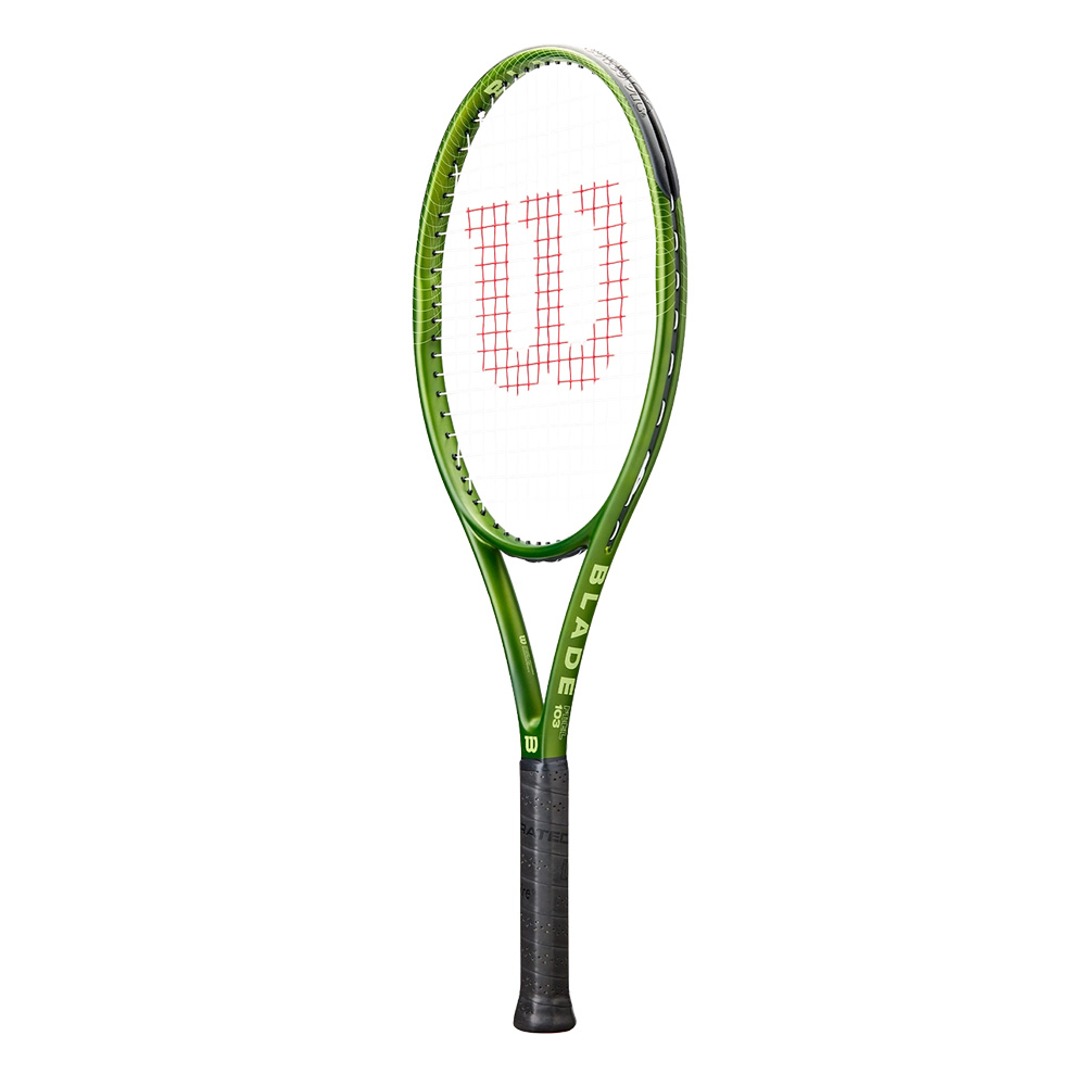 Ракетка для большого тенниса, для любителей, алюминий, со струнами Wilson Blade Feel Team 103 WR197810U3 бело-зеленый