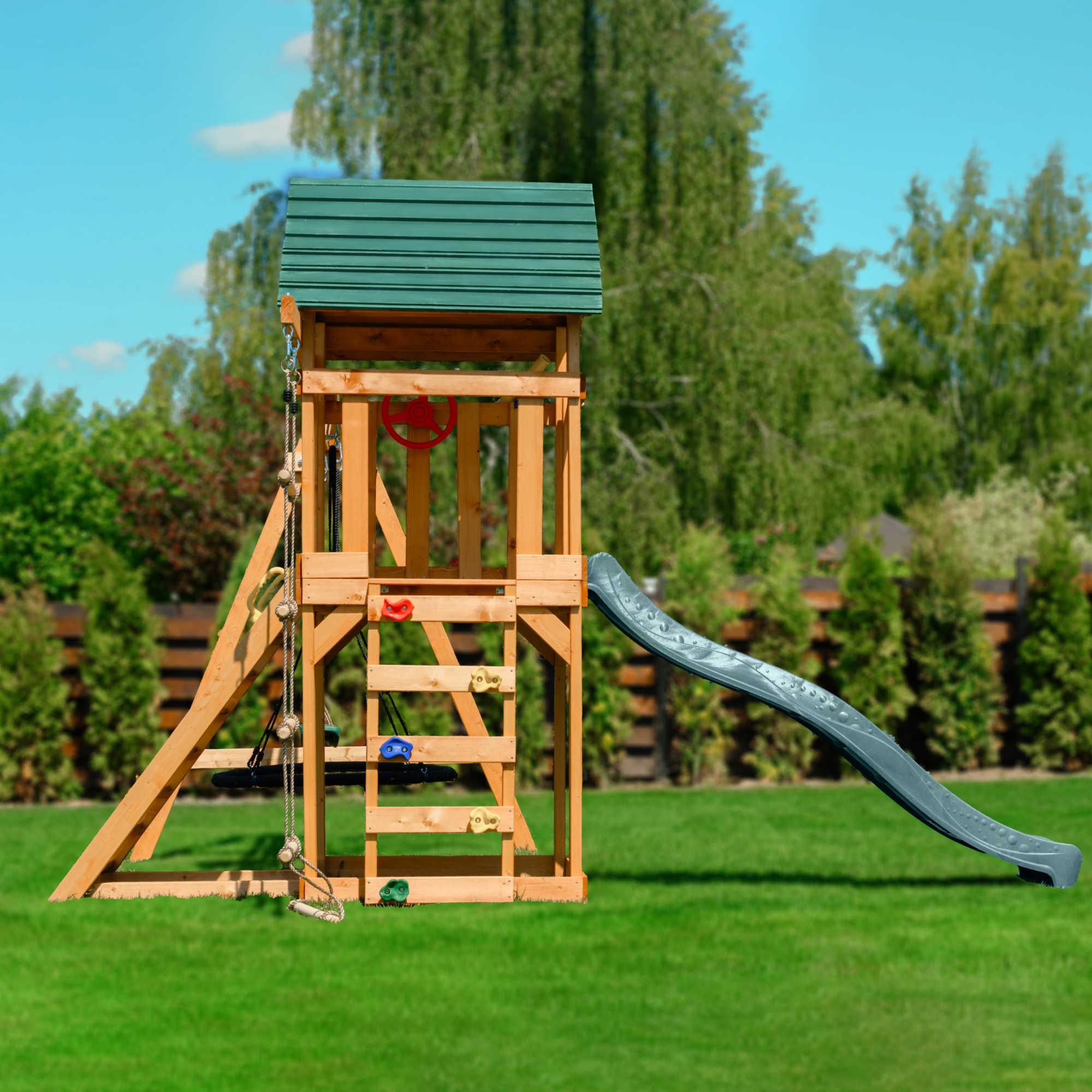 Детский игровой комплекс Unix Kids (6 in 1) PLU6IN1DG Dark Green