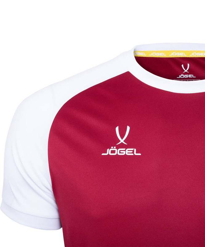 Футболка футбольная Jogel JFT-1021-G1-K, гранатовый/белый, детская