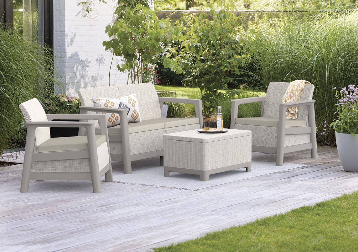Комплект мебели Сканди (Scandi Linea 2 Seater Set)  светло бежевый