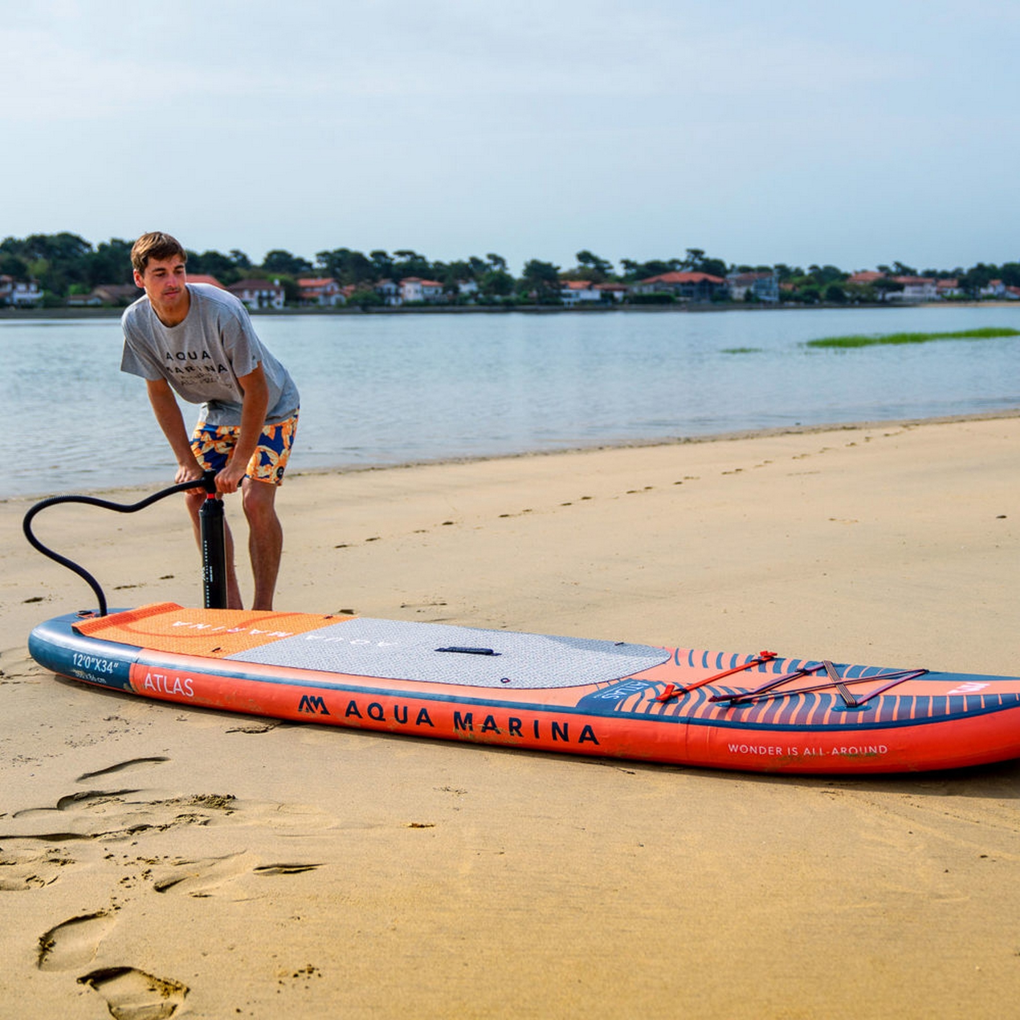 SUP-доска 366х86х15см, насос, лиш, киль, ремнабор, сумка, до 180кг Aqua Marina Atlas BT-23ATP