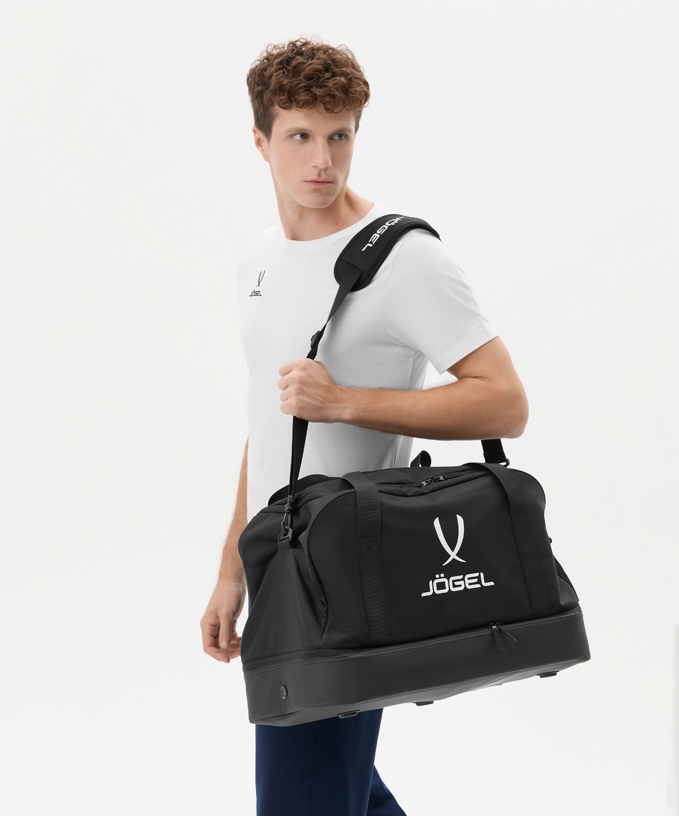 Сумка спортивная с двойным дном Jogel Division Double Bottom Bag, черный