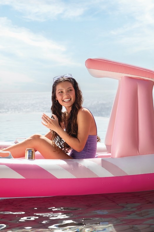 Надувная лодка 257х135см с навесом, до 100кг Intex Pink Paradise 57804