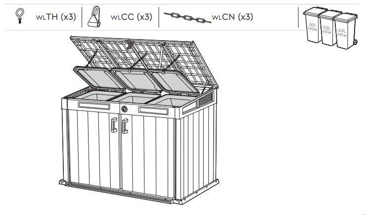 Ящик-шкаф Горизонтальный (Horizontal Shed) 2020 л. ясень