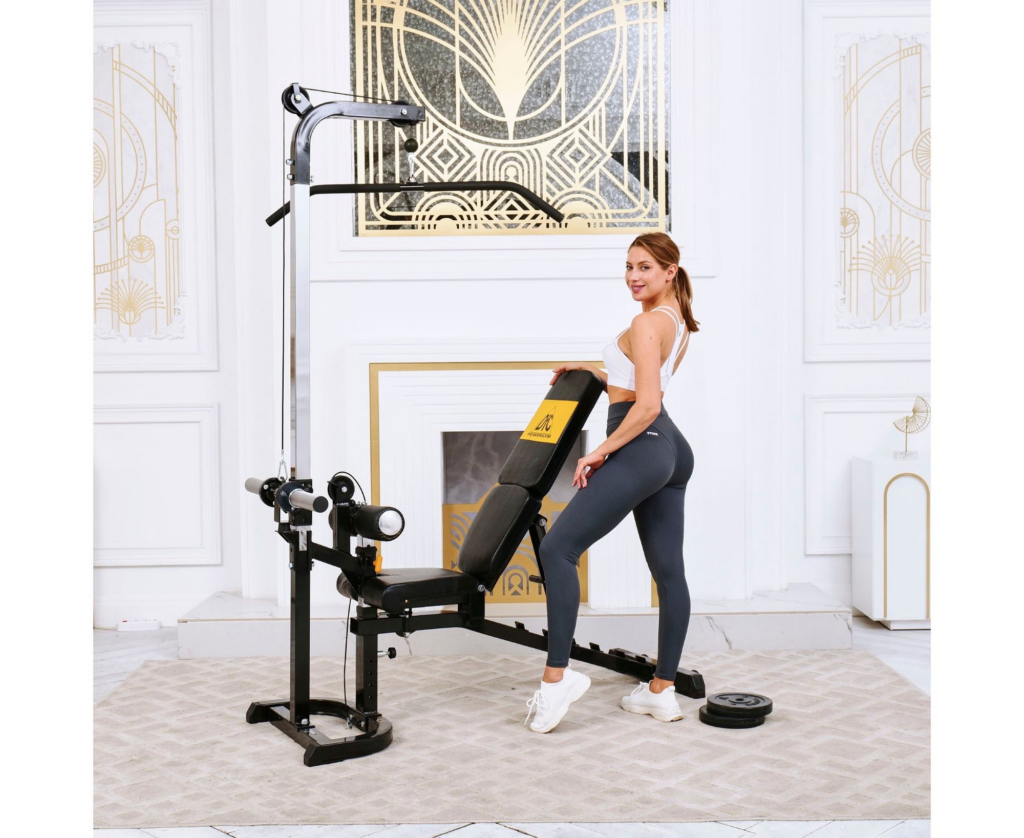 Скамья с вертикальной и горизонтальной тягой Powertec DFC WB-LTA13SUB018 | Premium Fitness