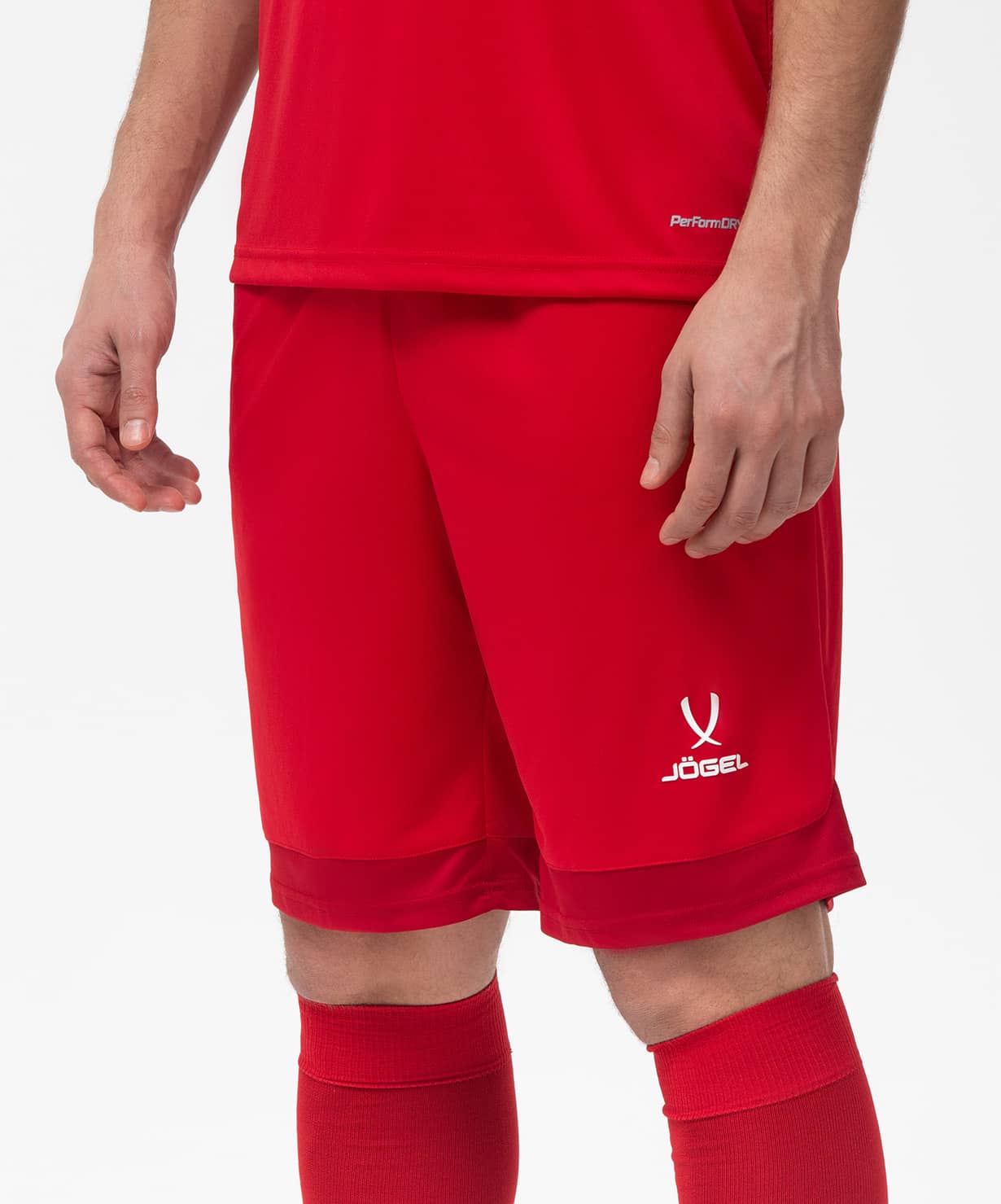 Шорты игровые Jogel DIVISION PerFormDRY Union Shorts, красный-темно-красный-белый