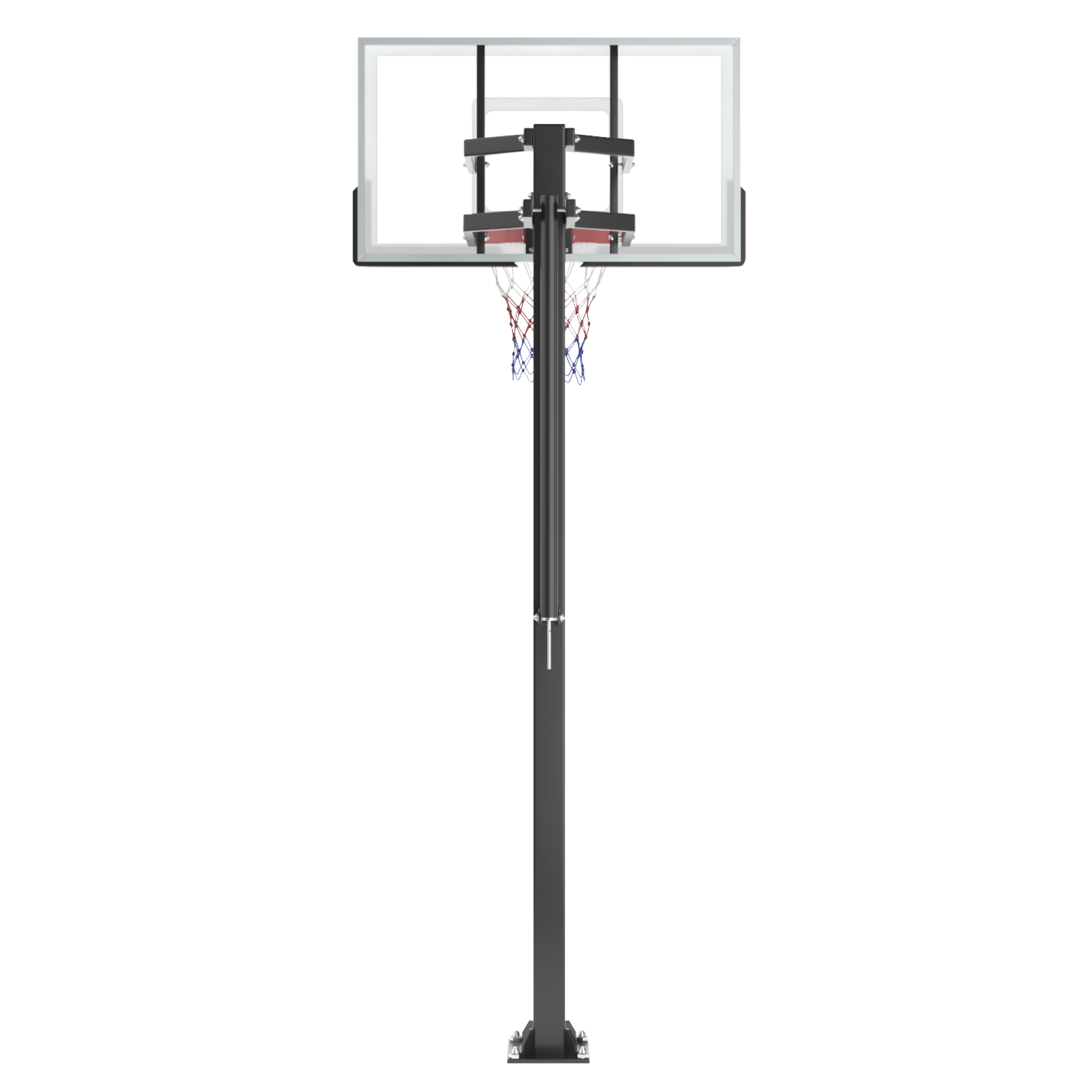 Баскетбольная стойка стационарная Unix Line B-Stand-PC 54"x32" R45 H230-305см BSTSSTPR305_54PCBK