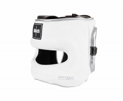 Шлем для единоборств с бампером Clinch Face Guard C149 бело-серебристый