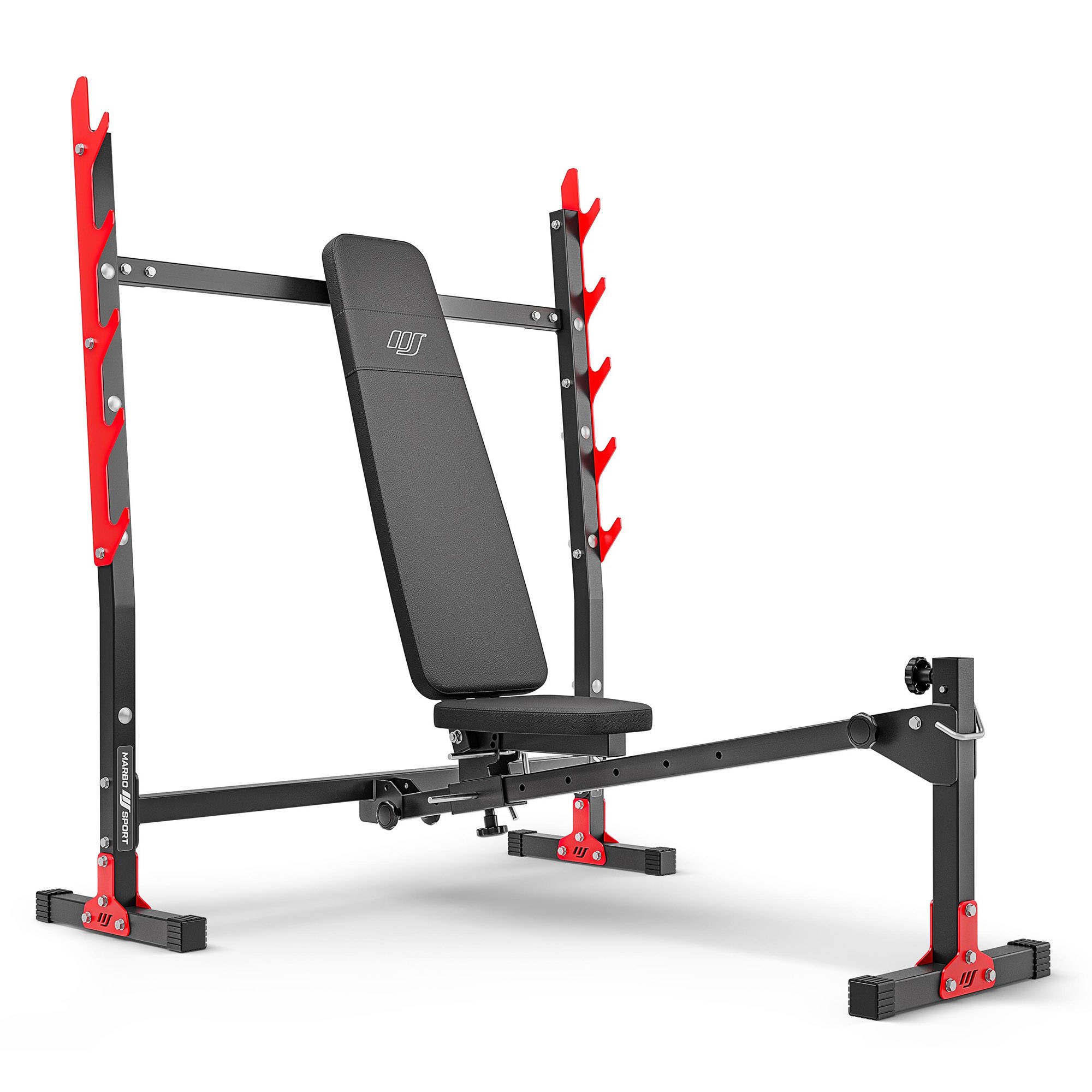 Cкамья для жима лежа с регулируемым углом наклона спинки Marbo MH-L107 2.0 | Premium Fitness