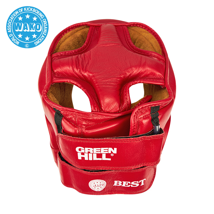 Кикбоксерский шлем Green Hill Best WAKO Approved HGB-4016w, красный