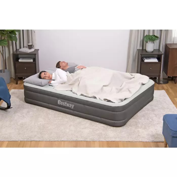 Надувная кровать 152х203х36см Fortech Air встр.насос 220В, до 300кг Bestway 69133
